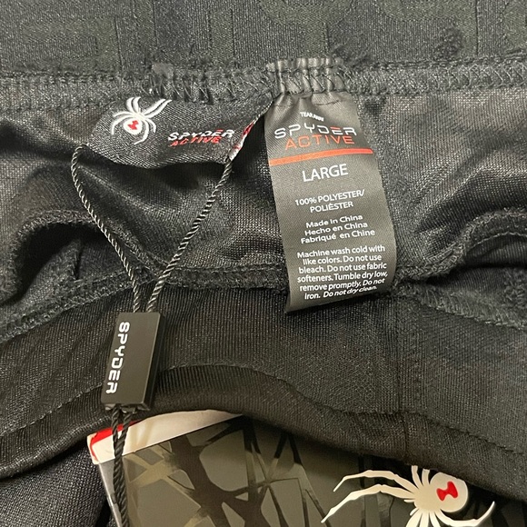 SPYDER ACTIVE JOGGER PANTS MEN BLACK COLOR DRAWSTRING ELASTIC WAIST SIZE L - Picture 8 of 10